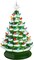 15in Ceramic Christmas Tree Pre-Lit Tabletop Holiday Tree with Star Topper and Multicolored Bulbs